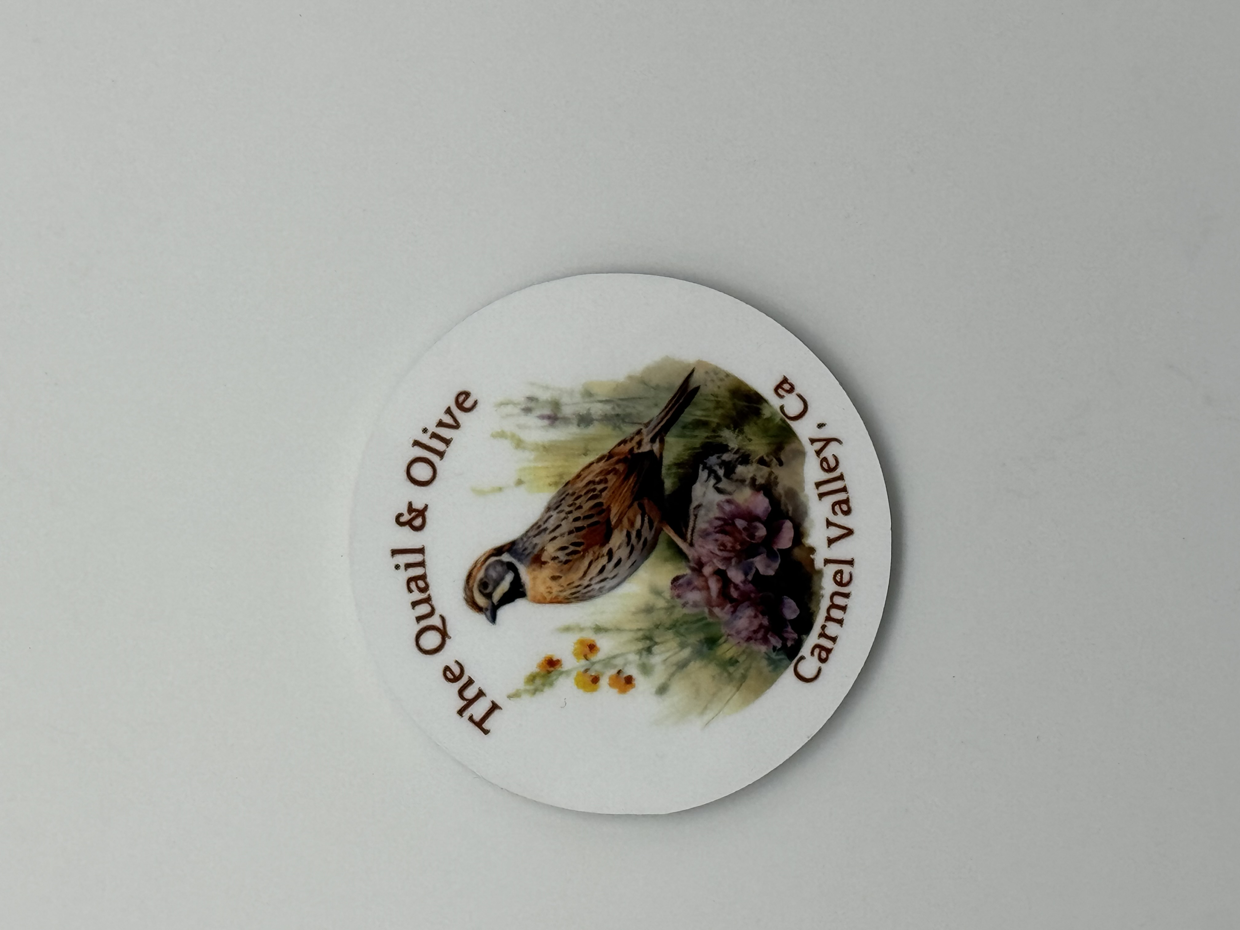 Product Image for The Quail and Olive Circular Magnet